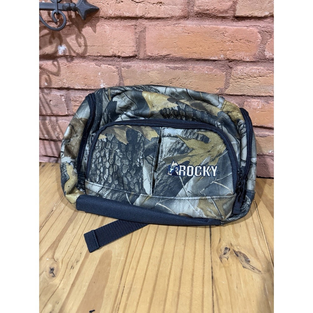 New Rocky Hunting Camping Hiking Outdoor 4 Pocket Waist Fanny Pack Woodland Camo